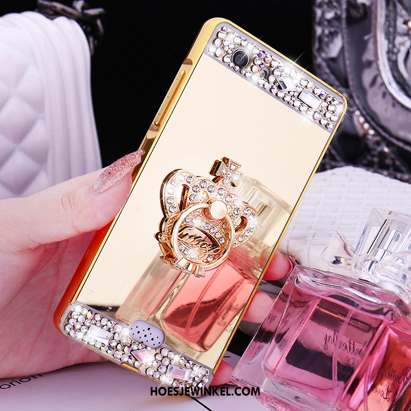 Oppo A31 Hoesje Hard Bescherming Roze, Oppo A31 Hoesje Met Strass Omlijsting