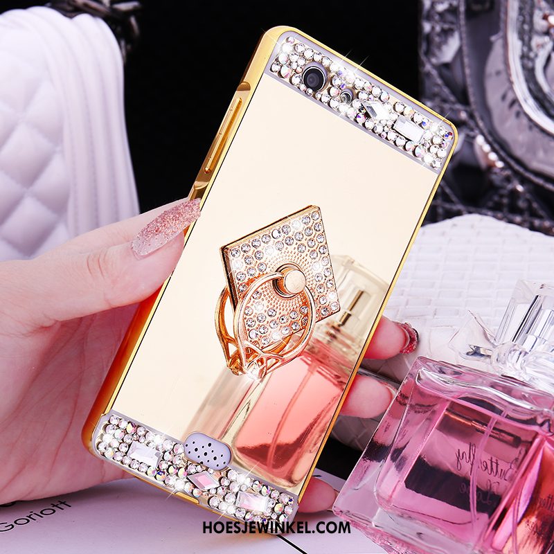 Oppo A31 Hoesje Hard Bescherming Roze, Oppo A31 Hoesje Met Strass Omlijsting