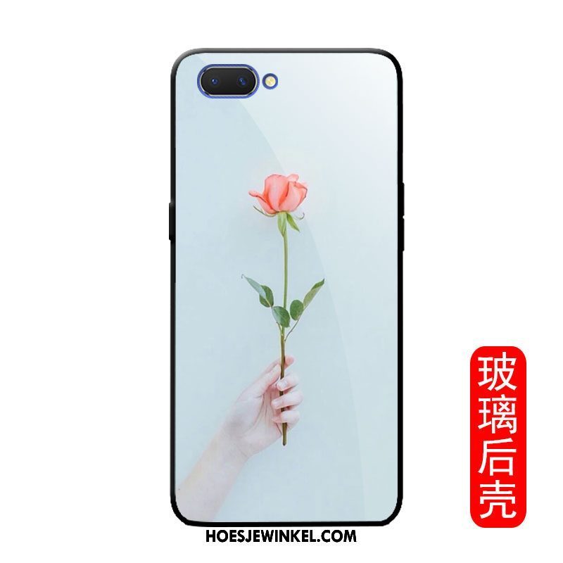 Oppo A3s Hoesje Bloemen Roze Mode, Oppo A3s Hoesje Scheppend Anti-fall