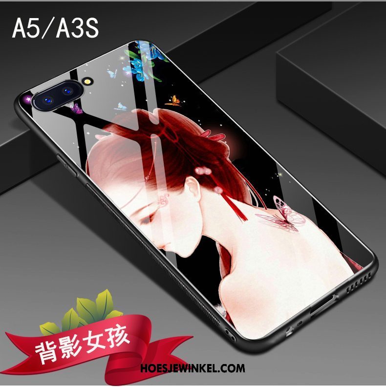 Oppo A3s Hoesje Hoes Skärmskydd Hanger, Oppo A3s Hoesje All Inclusive Anti-fall