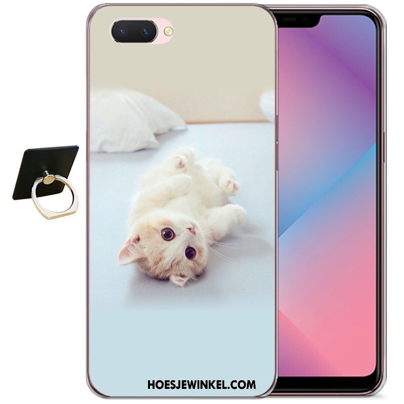 Oppo A3s Hoesje Siliconenhoesje Spotprent Sterrenhemel, Oppo A3s Hoesje Mobiele Telefoon Blauw