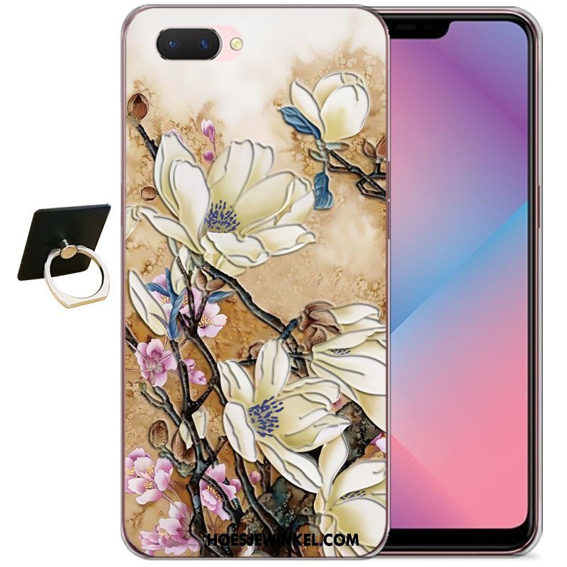 Oppo A3s Hoesje Siliconenhoesje Spotprent Sterrenhemel, Oppo A3s Hoesje Mobiele Telefoon Blauw