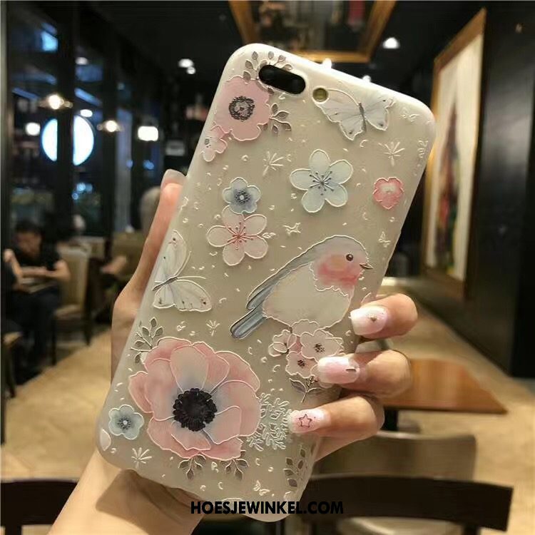 Oppo A3s Hoesje Trend Bloemen Zacht, Oppo A3s Hoesje Reliëf All Inclusive