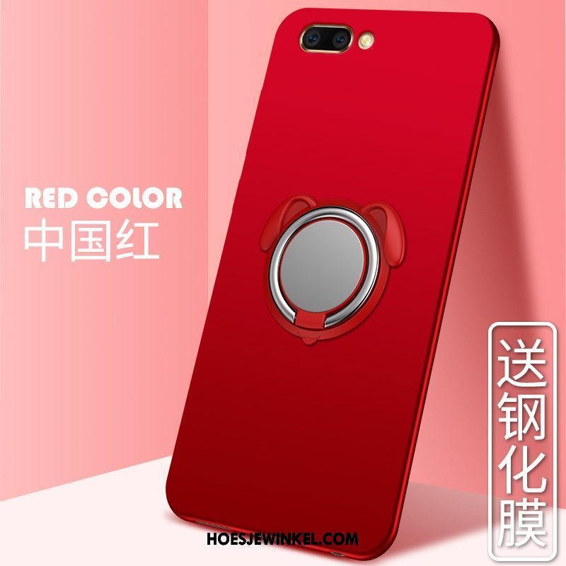 Oppo A3s Hoesje Zacht Hoes Eenvoudige, Oppo A3s Hoesje Trend Rood