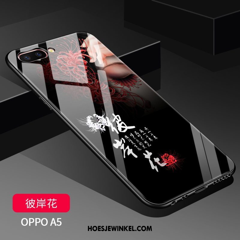 Oppo A5 Hoesje Bescherming Mode Glas, Oppo A5 Hoesje Hoes Doorzichtig