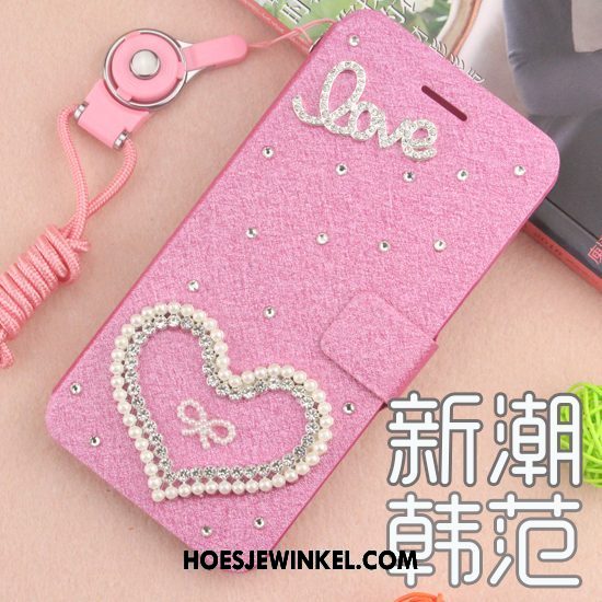 Oppo A5 Hoesje Folio Met Strass Mobiele Telefoon, Oppo A5 Hoesje Bescherming Blauw