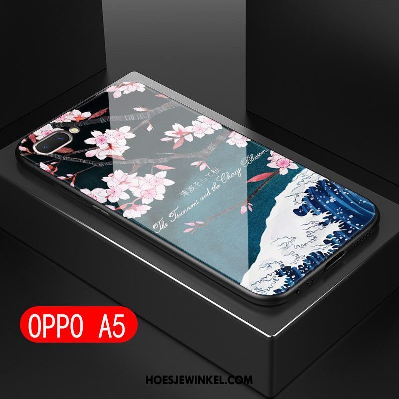 Oppo A5 Hoesje Glas All Inclusive Anti-fall, Oppo A5 Hoesje Mobiele Telefoon Kunst