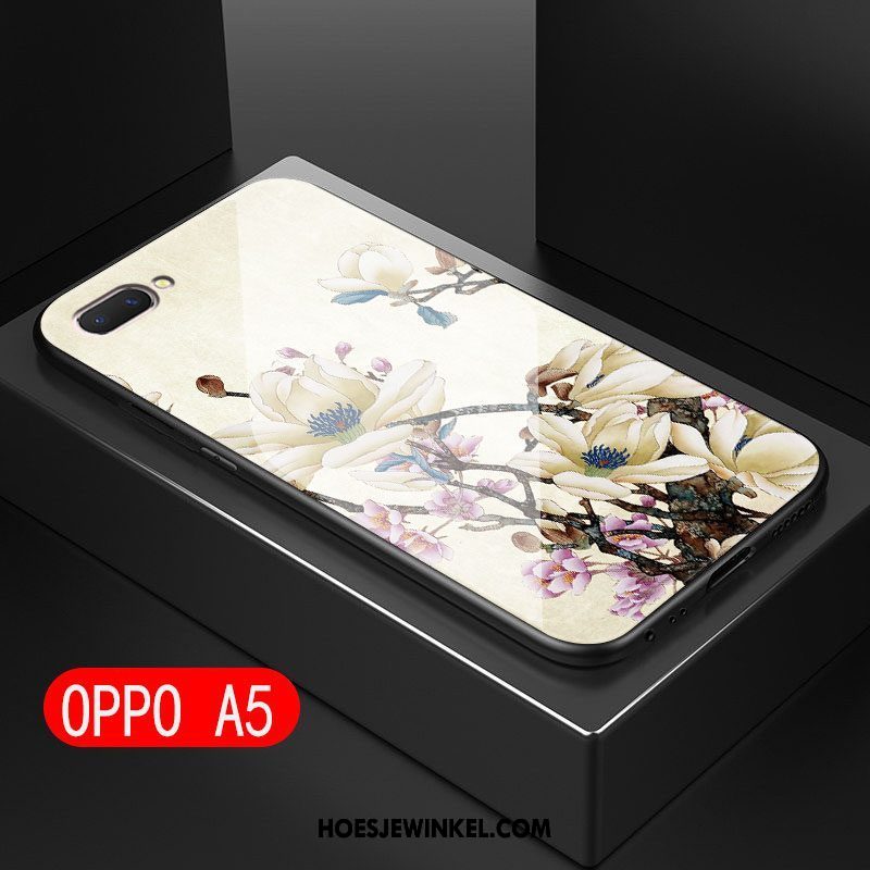 Oppo A5 Hoesje Glas All Inclusive Anti-fall, Oppo A5 Hoesje Mobiele Telefoon Kunst