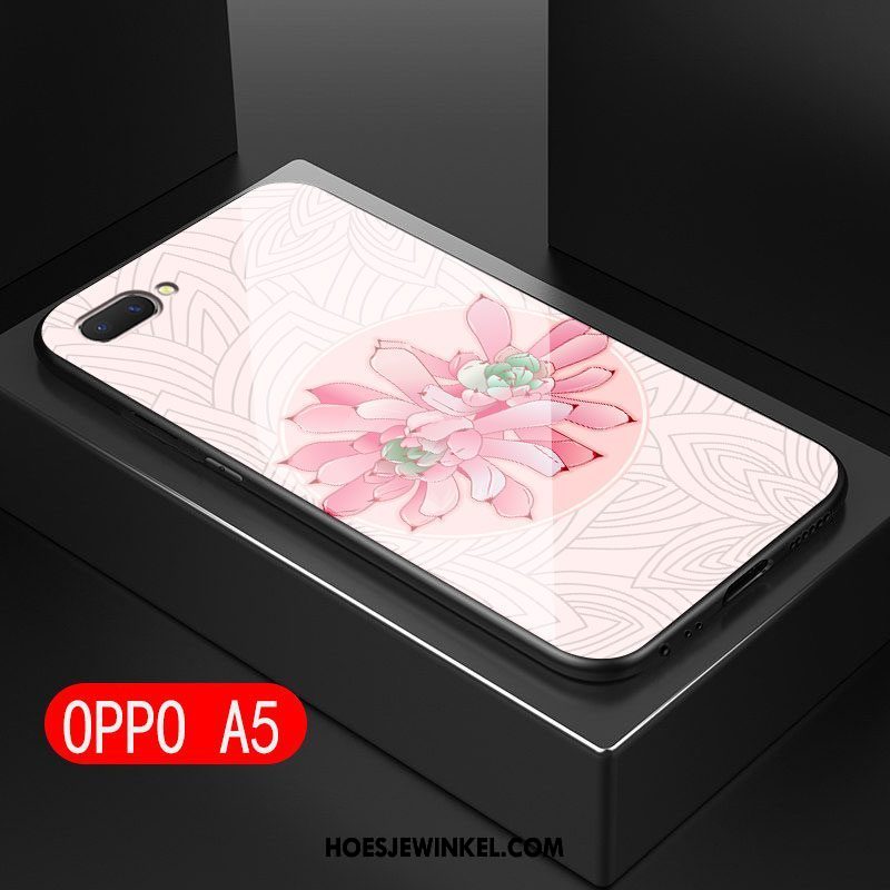 Oppo A5 Hoesje Glas All Inclusive Anti-fall, Oppo A5 Hoesje Mobiele Telefoon Kunst