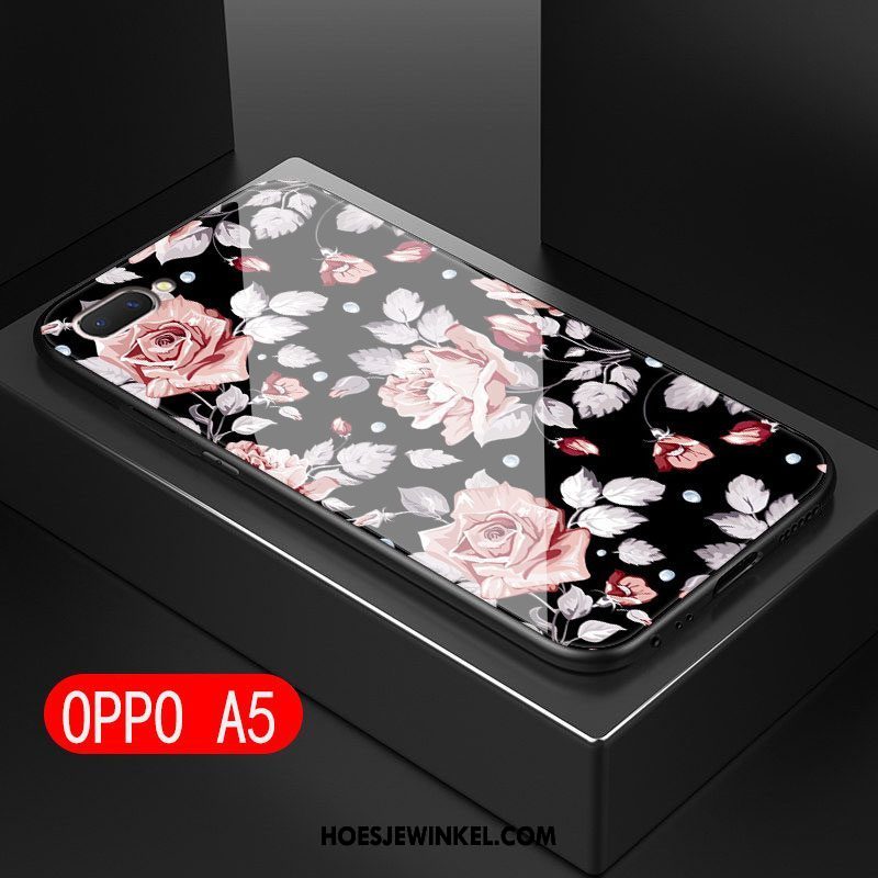 Oppo A5 Hoesje Glas All Inclusive Anti-fall, Oppo A5 Hoesje Mobiele Telefoon Kunst