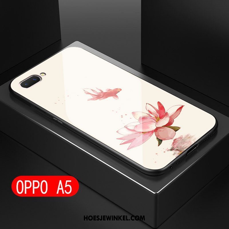 Oppo A5 Hoesje Glas All Inclusive Anti-fall, Oppo A5 Hoesje Mobiele Telefoon Kunst