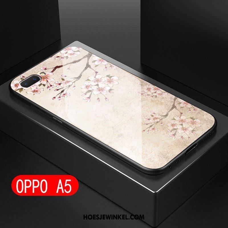 Oppo A5 Hoesje Glas All Inclusive Anti-fall, Oppo A5 Hoesje Mobiele Telefoon Kunst