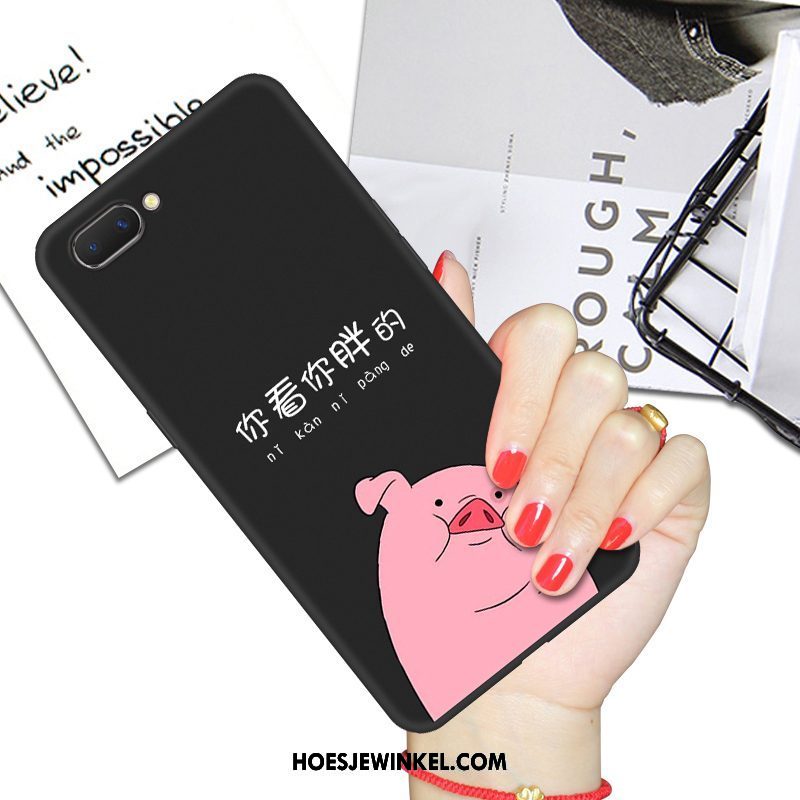 Oppo A5 Hoesje Hoes Anti-fall Zwart, Oppo A5 Hoesje Trendy Merk Mobiele Telefoon