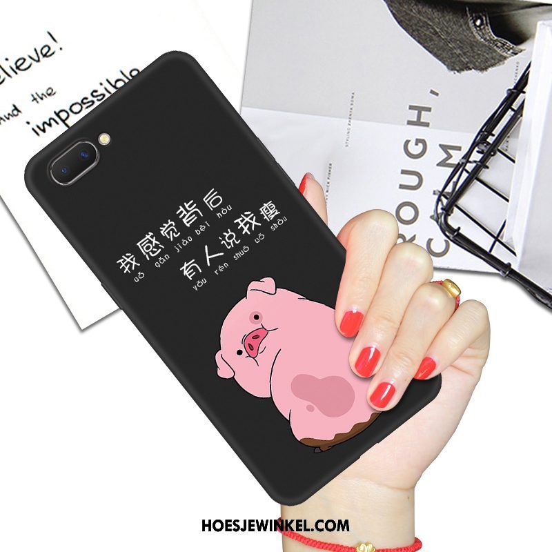 Oppo A5 Hoesje Hoes Anti-fall Zwart, Oppo A5 Hoesje Trendy Merk Mobiele Telefoon