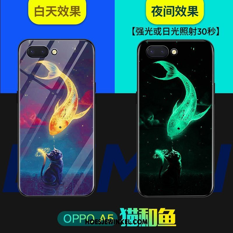 Oppo A5 Hoesje Hoes Siliconen Lichtende, Oppo A5 Hoesje Persoonlijk Net Red