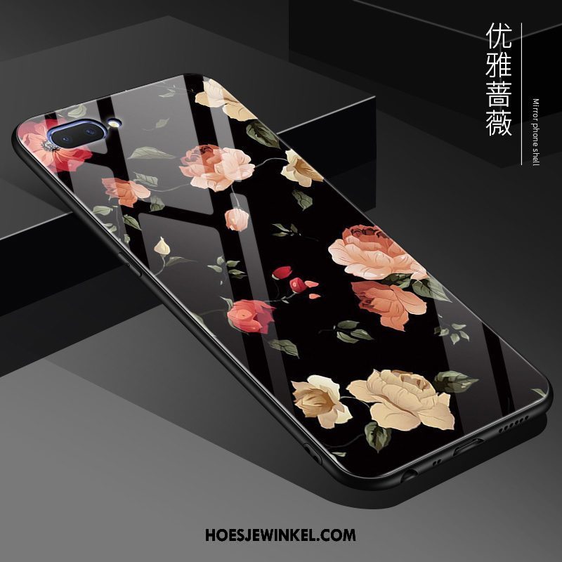 Oppo A5 Hoesje Hoes Trend Siliconen, Oppo A5 Hoesje Anti-fall Glas