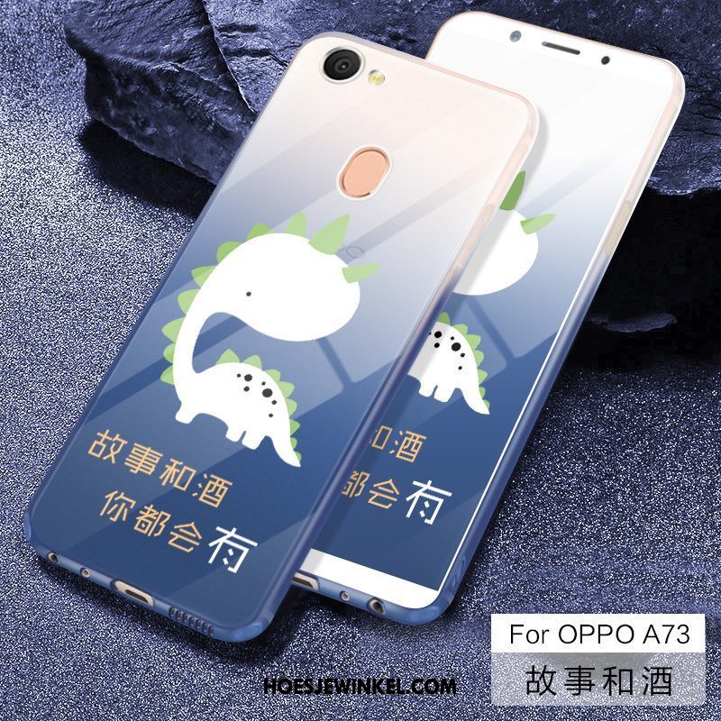 Oppo A73 Hoesje Achterklep Mini Spotprent, Oppo A73 Hoesje Persoonlijk Geel