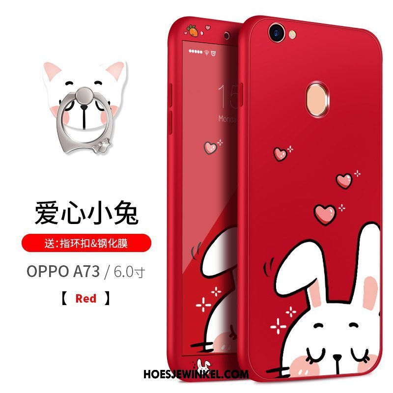 Oppo A73 Hoesje All Inclusive Hoes Zwart, Oppo A73 Hoesje Mobiele Telefoon Spotprent