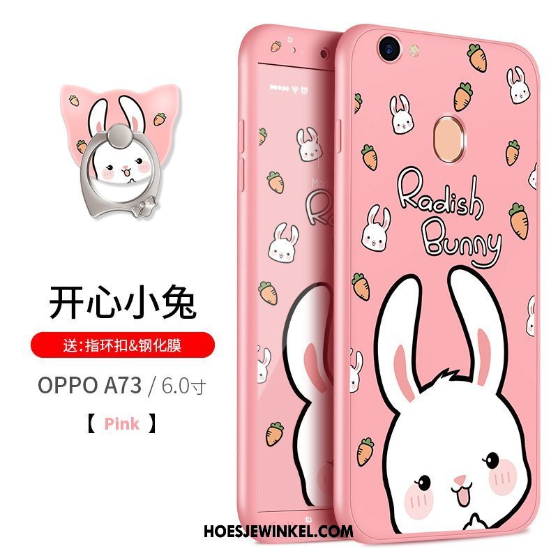 Oppo A73 Hoesje All Inclusive Hoes Zwart, Oppo A73 Hoesje Mobiele Telefoon Spotprent