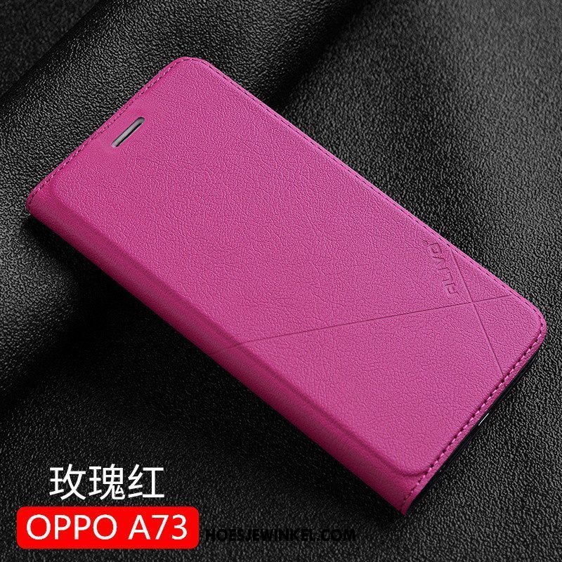 Oppo A73 Hoesje All Inclusive Persoonlijk Mobiele Telefoon, Oppo A73 Hoesje Leren Etui Bescherming