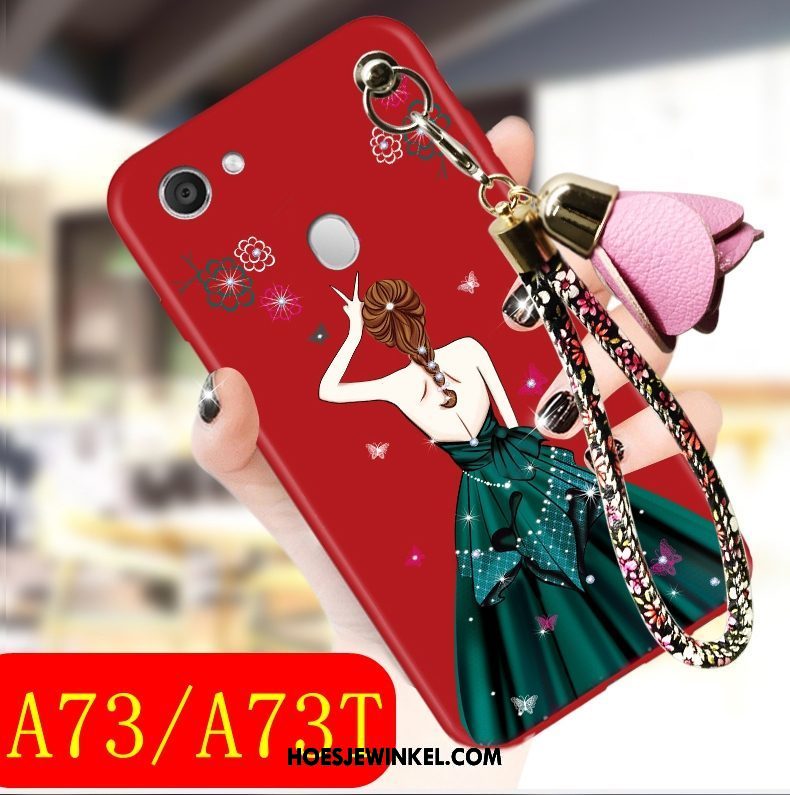 Oppo A73 Hoesje All Inclusive Trend Zacht, Oppo A73 Hoesje Zwart Trendy Merk