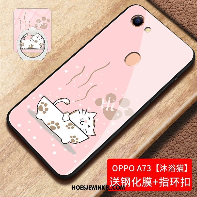 Oppo A73 Hoesje Anti-fall Glas Scheppend, Oppo A73 Hoesje Trend Mobiele Telefoon