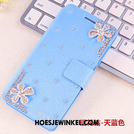 Oppo A73 Hoesje Bescherming Met Strass Anti-fall, Oppo A73 Hoesje Hoes Blauw