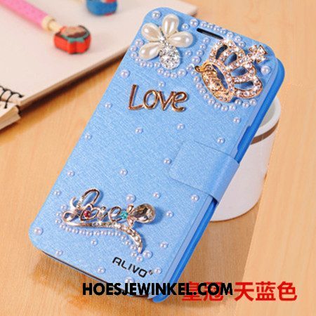 Oppo A73 Hoesje Bescherming Met Strass Anti-fall, Oppo A73 Hoesje Hoes Blauw