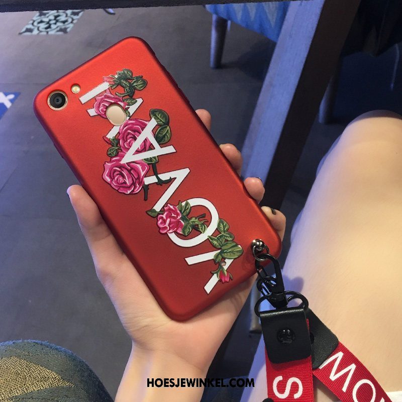 Oppo A73 Hoesje Hanger Zacht Net Red, Oppo A73 Hoesje Hoes Zwart