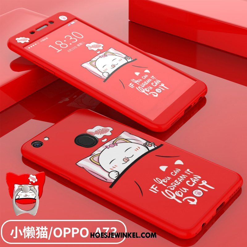 Oppo A73 Hoesje Mobiele Telefoon Anti-fall Rood, Oppo A73 Hoesje All Inclusive Spotprent