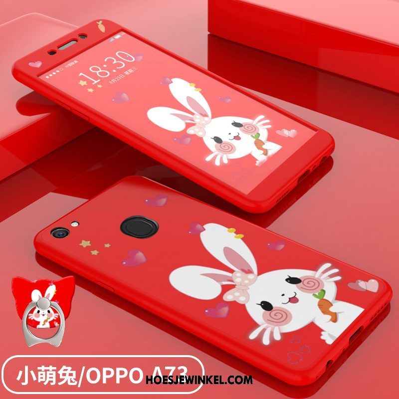 Oppo A73 Hoesje Mobiele Telefoon Anti-fall Rood, Oppo A73 Hoesje All Inclusive Spotprent