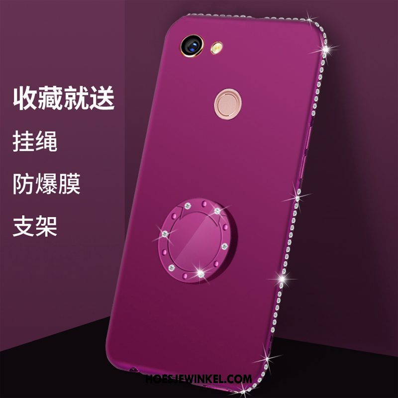 Oppo A73 Hoesje Purper Rood Zacht, Oppo A73 Hoesje Scheppend Mobiele Telefoon