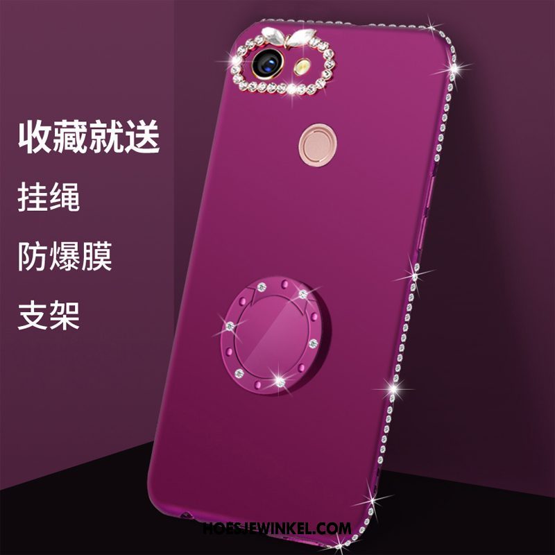 Oppo A73 Hoesje Purper Rood Zacht, Oppo A73 Hoesje Scheppend Mobiele Telefoon