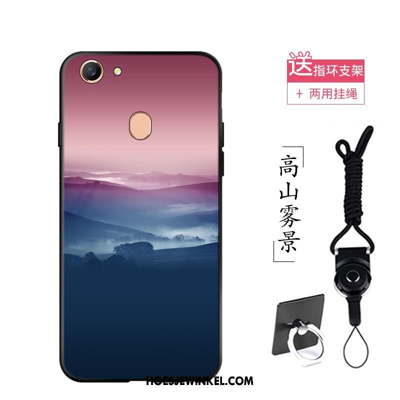 Oppo A73 Hoesje Siliconen Bescherming Hoes, Oppo A73 Hoesje Chinese Stijl Olieverfschilderij