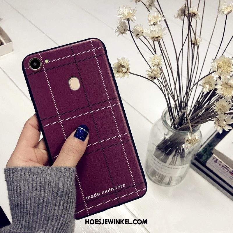 Oppo A73 Hoesje Trend Purper Anti-fall, Oppo A73 Hoesje Mobiele Telefoon Scheppend