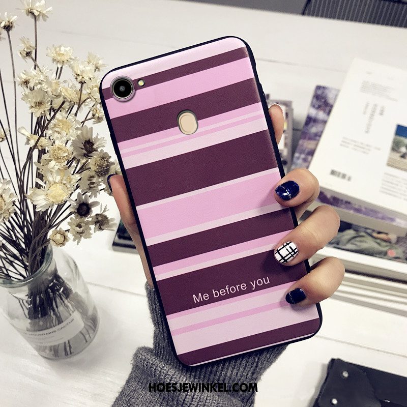 Oppo A73 Hoesje Trend Purper Anti-fall, Oppo A73 Hoesje Mobiele Telefoon Scheppend