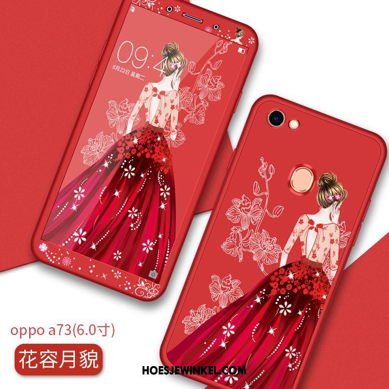 Oppo A73 Hoesje Zacht Anti-fall Siliconen, Oppo A73 Hoesje Trend Net Red