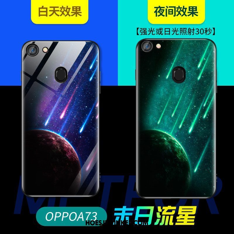 Oppo A73 Hoesje Zacht Hoes Net Red, Oppo A73 Hoesje Glas Lichtende