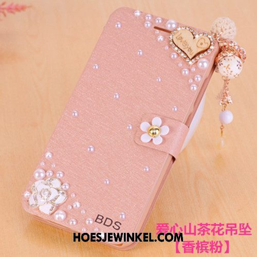 Oppo A83 Hoesje Anti-fall Bescherming Leren Etui, Oppo A83 Hoesje Clamshell Roze