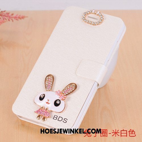 Oppo A83 Hoesje Anti-fall Bescherming Leren Etui, Oppo A83 Hoesje Clamshell Roze