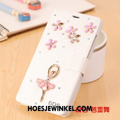 Oppo A83 Hoesje Anti-fall Bescherming Leren Etui, Oppo A83 Hoesje Clamshell Roze