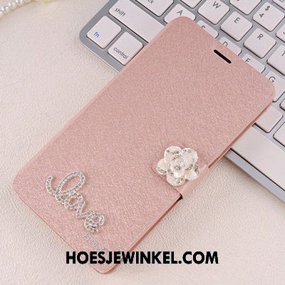 Oppo A83 Hoesje Anti-fall Bescherming Leren Etui, Oppo A83 Hoesje Clamshell Roze