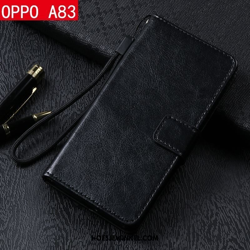 Oppo A83 Hoesje Folio Mobiele Telefoon Bedrijf, Oppo A83 Hoesje Zacht Hoes Braun