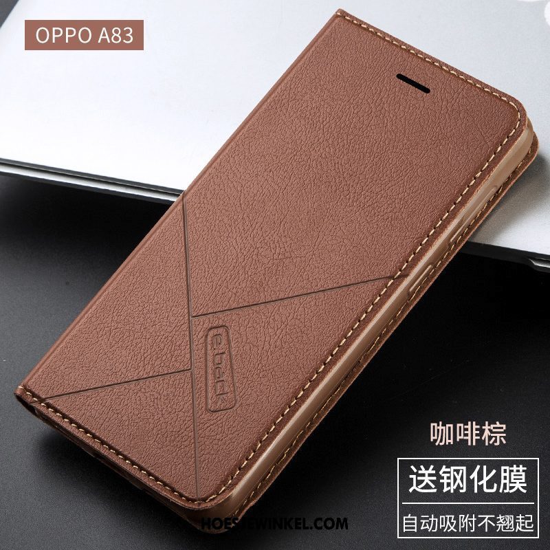 Oppo A83 Hoesje Leren Etui All Inclusive Mobiele Telefoon, Oppo A83 Hoesje Hoes Bescherming