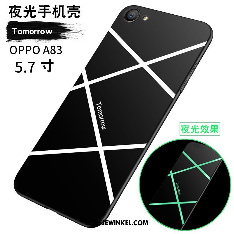 Oppo A83 Hoesje Lichte En Dun Zacht Mobiele Telefoon, Oppo A83 Hoesje Anti-fall Zwart