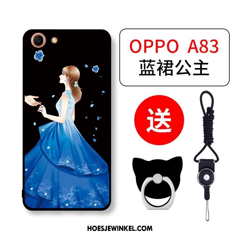 Oppo A83 Hoesje Mobiele Telefoon All Inclusive Anti-fall, Oppo A83 Hoesje Spotprent Roze