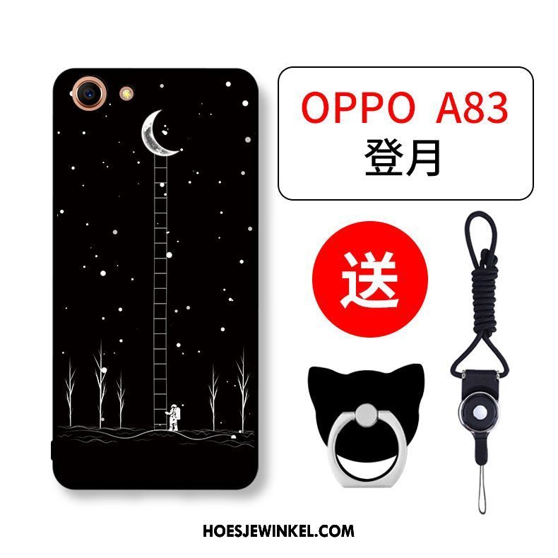 Oppo A83 Hoesje Mobiele Telefoon All Inclusive Anti-fall, Oppo A83 Hoesje Spotprent Roze