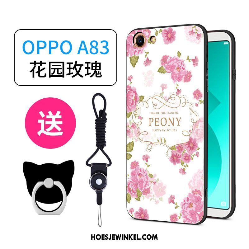 Oppo A83 Hoesje Mobiele Telefoon All Inclusive Anti-fall, Oppo A83 Hoesje Spotprent Roze