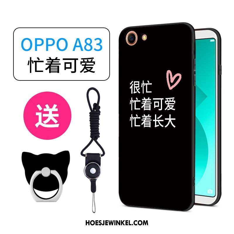 Oppo A83 Hoesje Mobiele Telefoon All Inclusive Anti-fall, Oppo A83 Hoesje Spotprent Roze