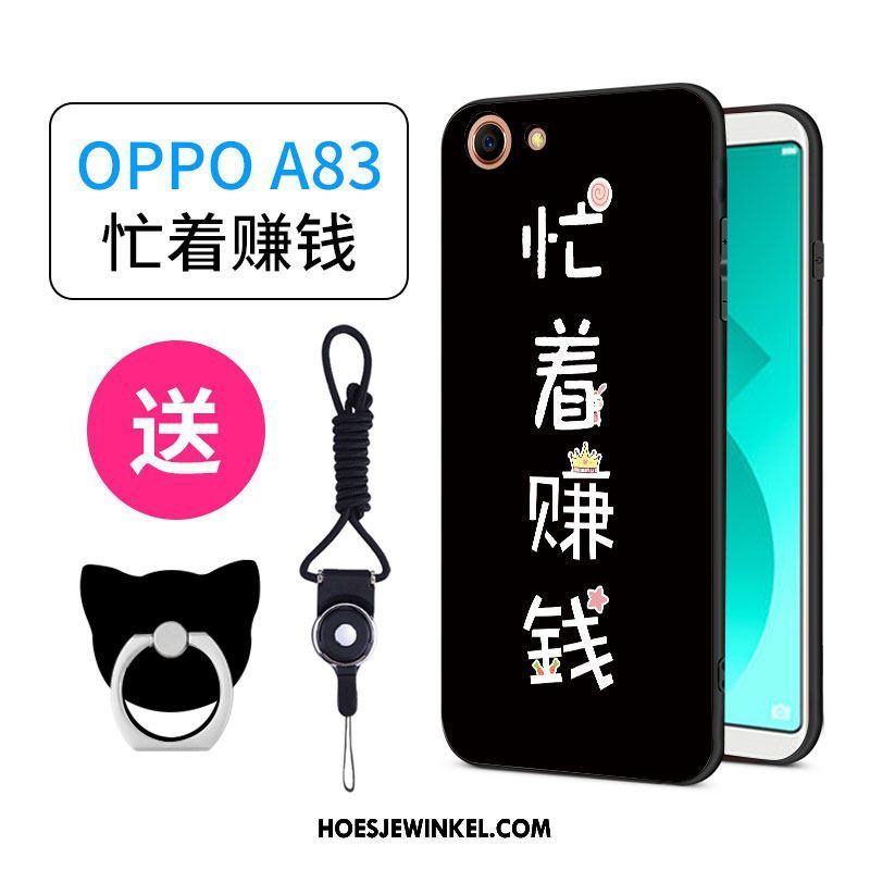 Oppo A83 Hoesje Mobiele Telefoon All Inclusive Anti-fall, Oppo A83 Hoesje Spotprent Roze